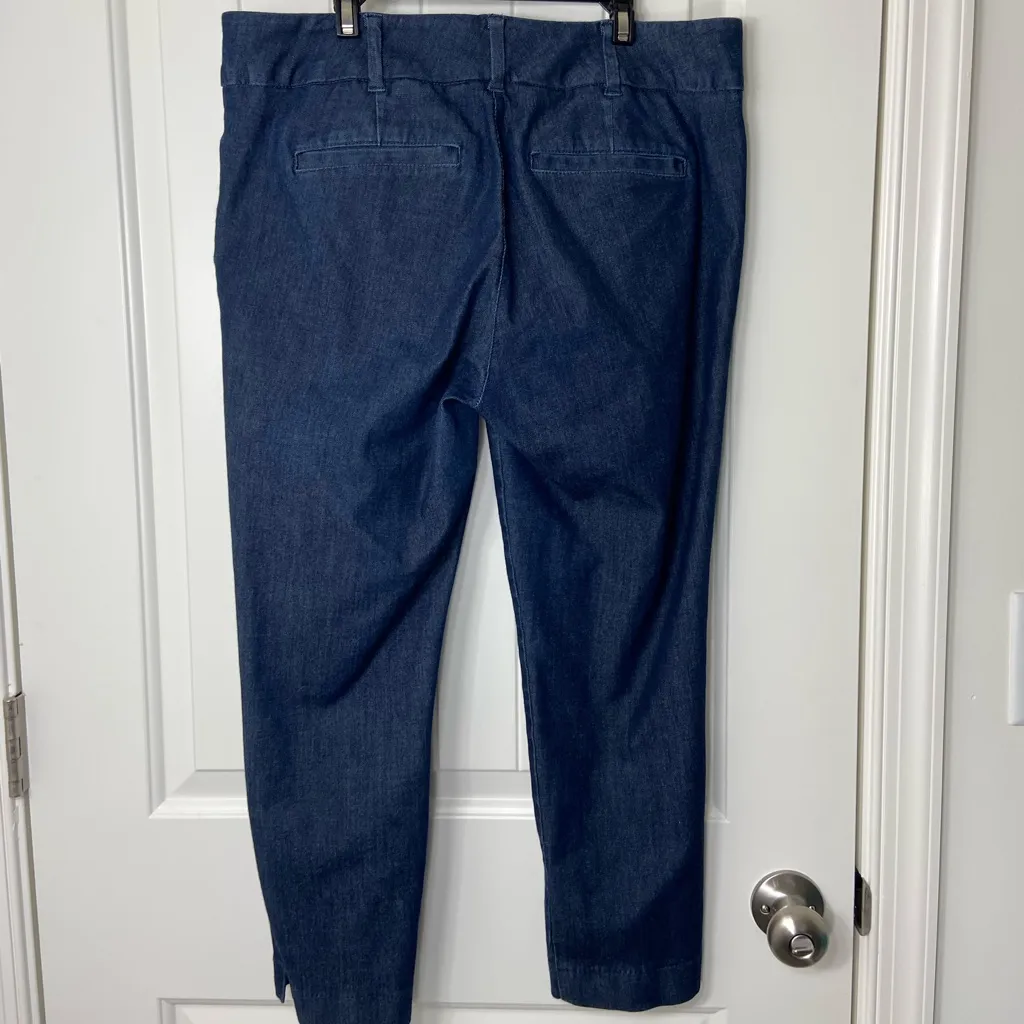 NWOT 7th Avenue New York & Company women’s dark wash‎ blue denim straight jeans Size 10 - Image 4