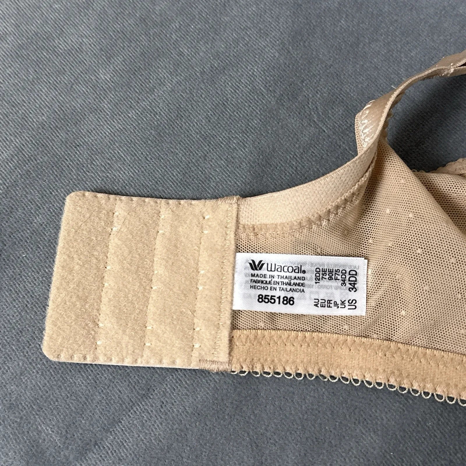 Wacoal Retro Chic Full Figure Underwire Bra Size 34DD 855186 New NWT Beige Tan - Image 7