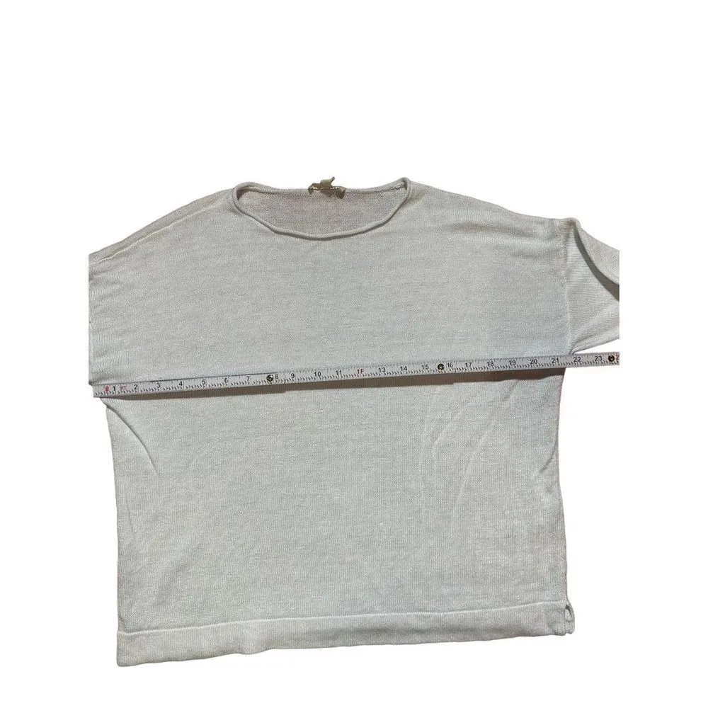 Eileen Fisher light sky blue 100% organic linen sweater sz Small petite - Image 4