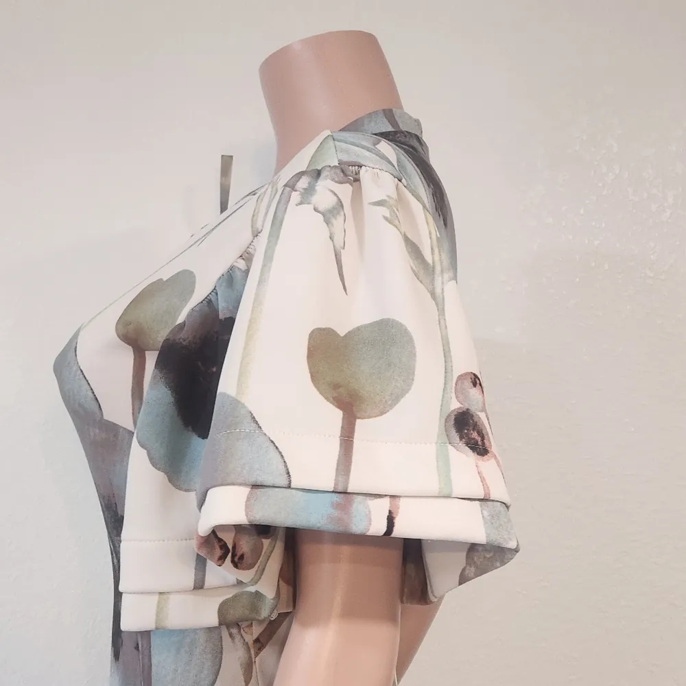 Auditions Floral Poofy Sleeve Sheath Dress Sz M - Image 6