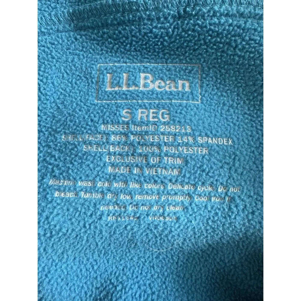 L.L Bean Women’s Blue Soft Shell Fleece Lined Zip Up Jacket Size Small - Image 7
