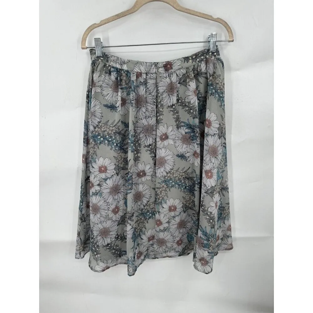 ASTR Nordstrom Floral Midi Skirt Women M Cottage Prairie Peasant Whimsical Fairy - Image 2