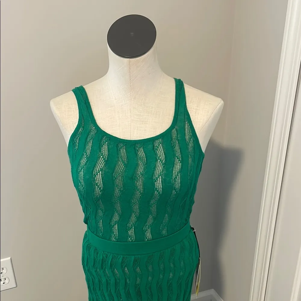 Future Collective Sweater Dress Set Jenee Naylor Green Open Stitch New Size XS - Image 4