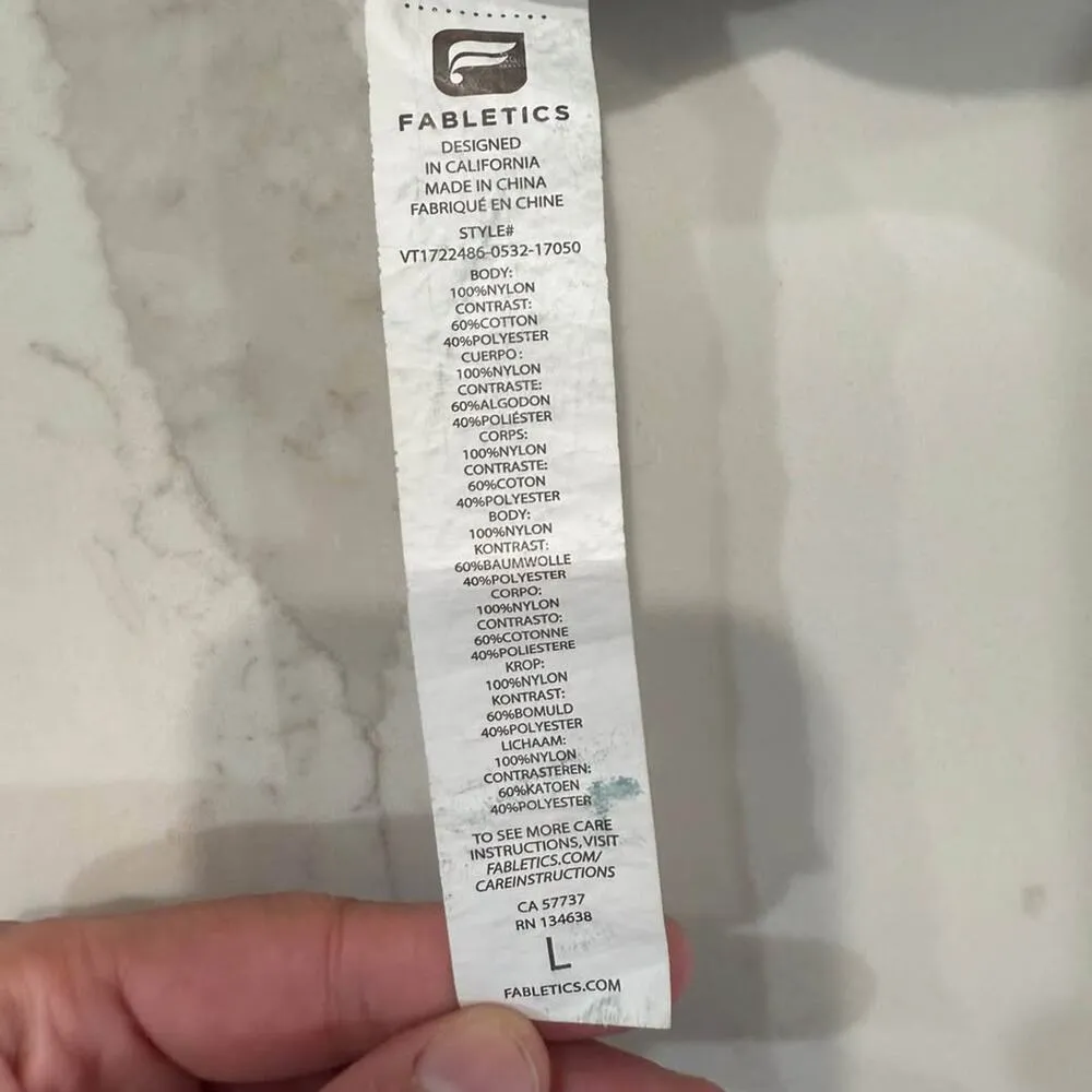 Fabletics Liora Cowl Neck Ripstop Pullover Vest Womens Large Black/Gold Metallic - Image 7