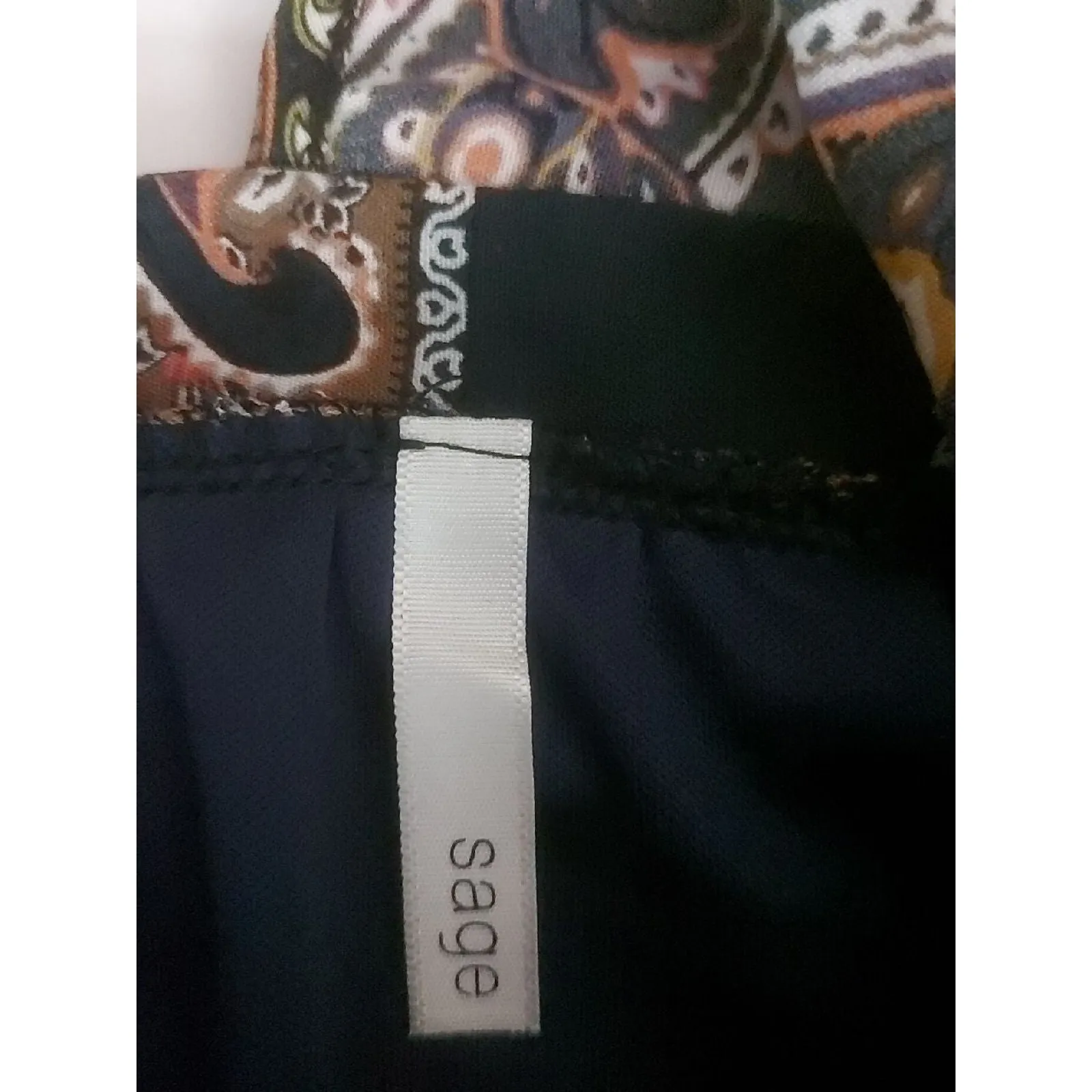 Sage Paisley Boho Bell Sleeve Dress Tie Back S Dopamine Ren Fair Festival Party - Image 6