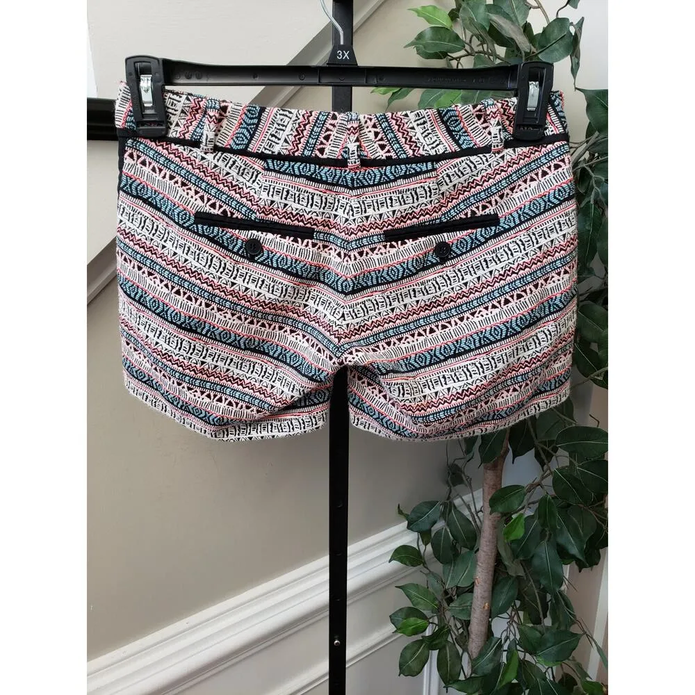The Limited Tribal Print Women's Size OR Multicolor Cotton Blend Shorts - Image 8