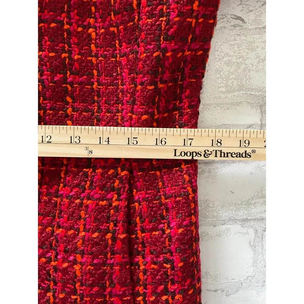 Talbots  Double Breasted Clueless Tweed Coat Blazer Jacket Lined Wool Blend Sz 8 - Image 8