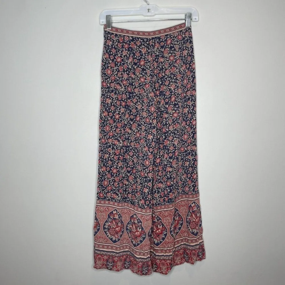 Spell & The Gypsy Jasmine 2 Piece Set Crop Top Palazzo Pants Size Small Blue - Image 5