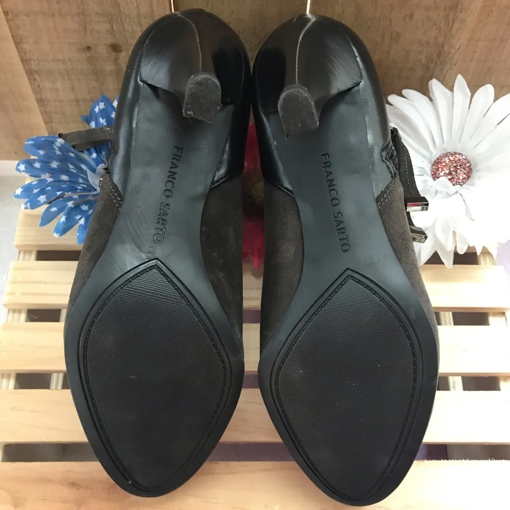 Franco Sarto Ankle Boots Chocolate Brown Sz 6M - Image 3