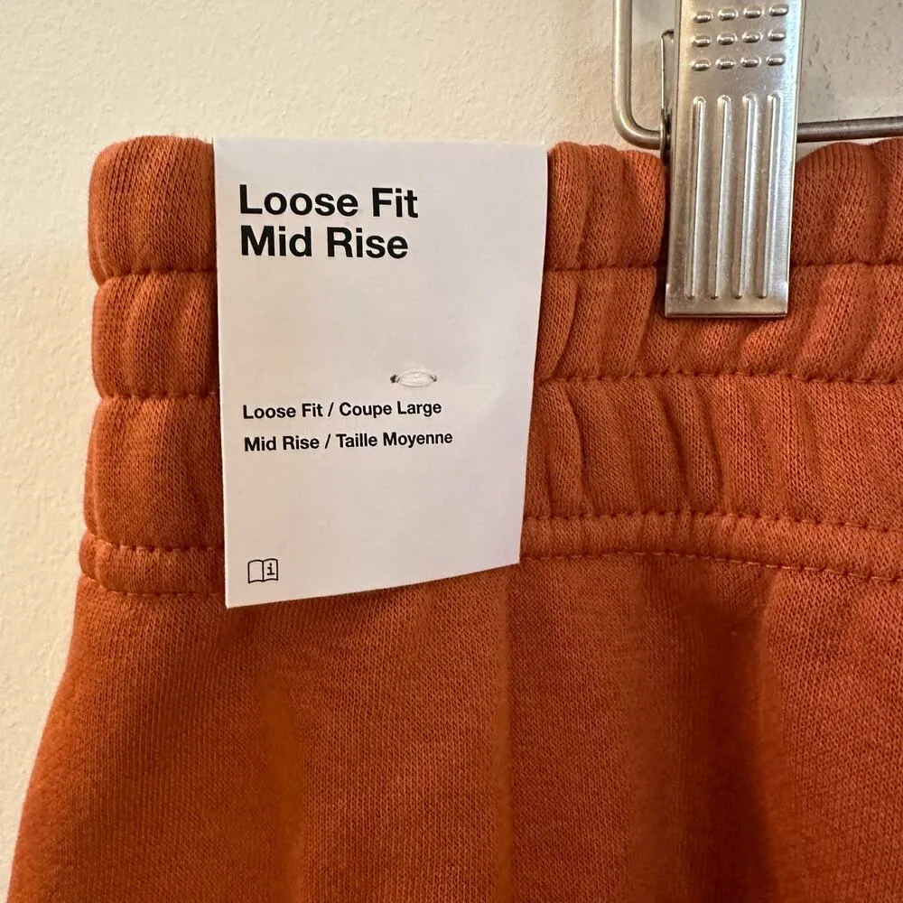 NEW Nike Women's Loose Fit Mid Rise Sweatpants sz XL Dark Orange - Image 5