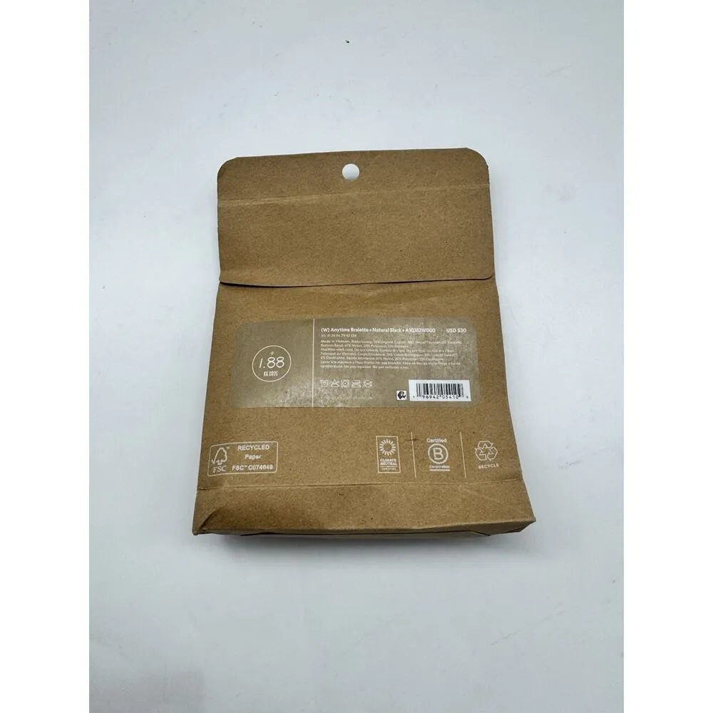 NWT Allbirds Anytime Bralette Black Size XL Soft Organic Cotton Scoop Neck - Image 5