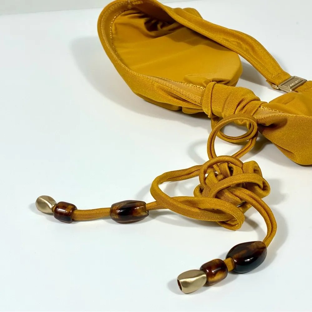 Zimmermann Wylie Halter Two Piece Bikini Swimsuit Mustard AU 2 US 8 NWT - Image 9