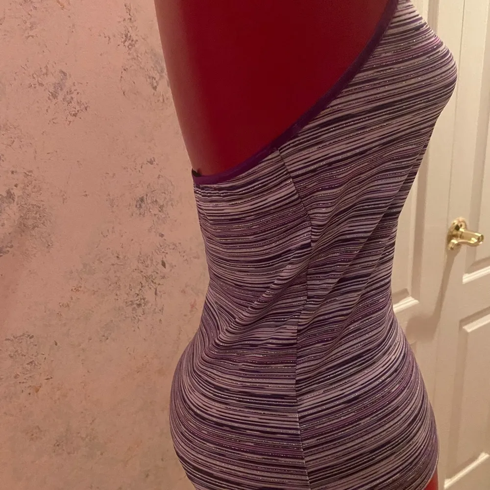 XOXO Jeans purple and silver stripped Halter Vintage late 90s early 2000s M - Image 6