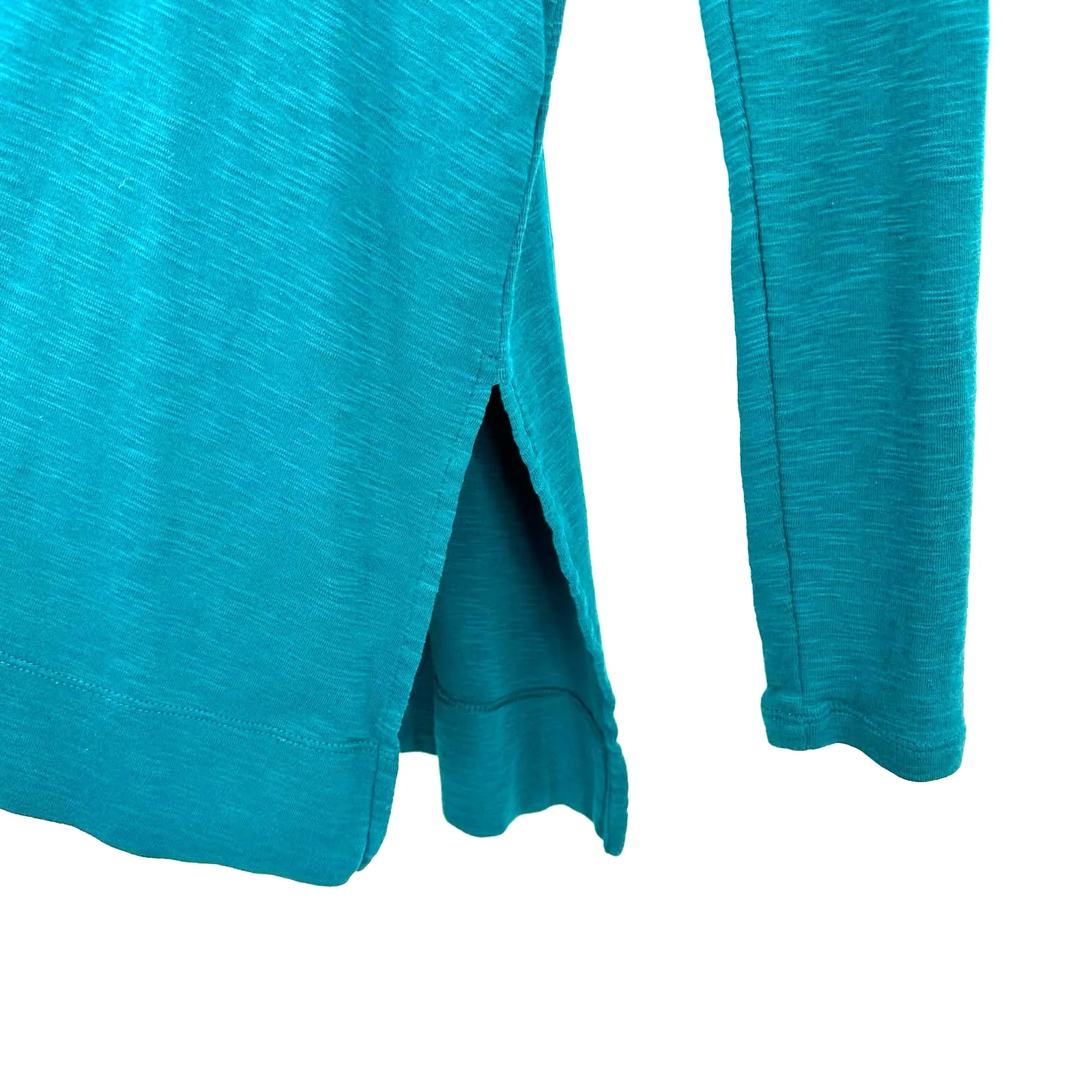 J. Jill size small pima cowl neck tunic top teal green blue long sleeve‎ - Image 5