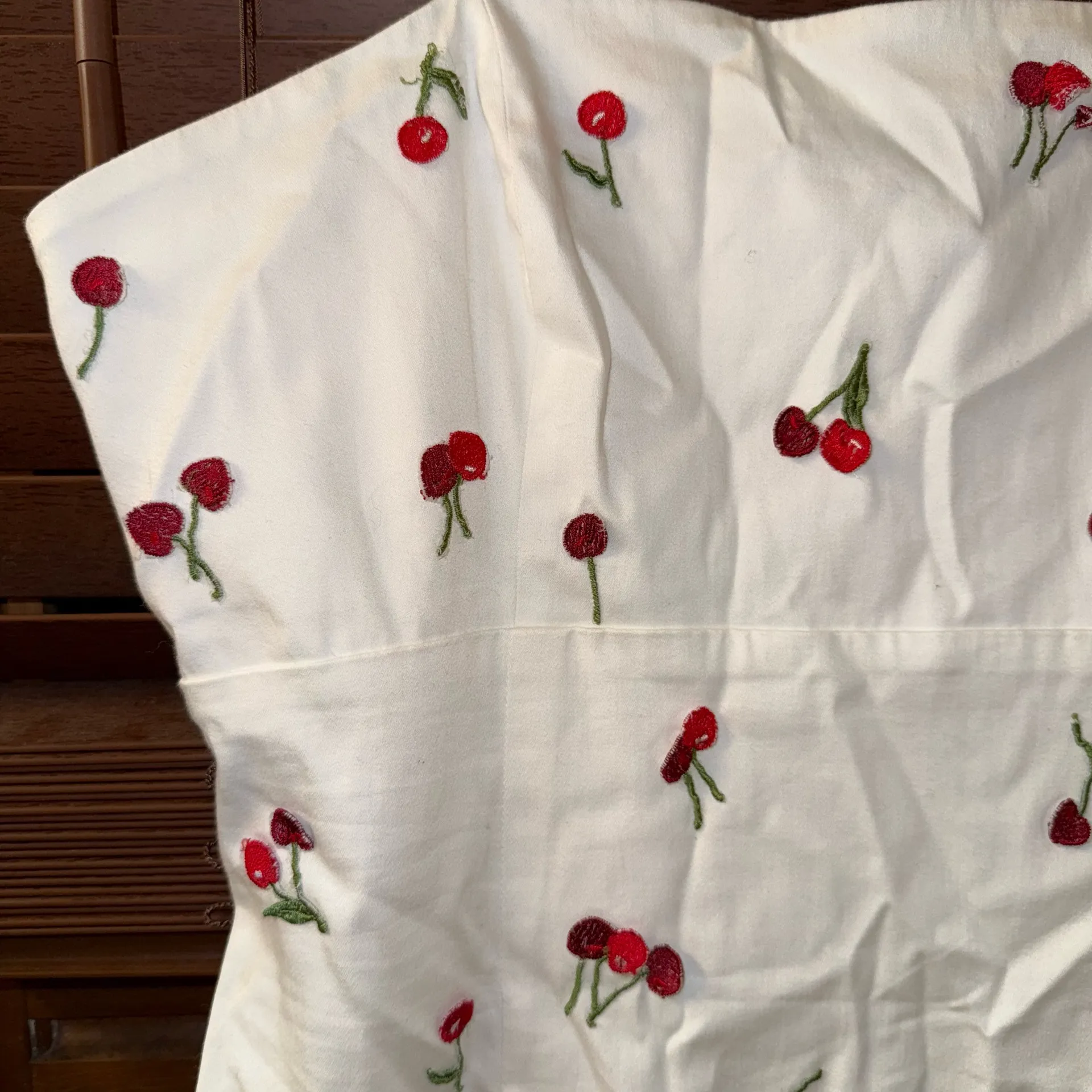 NWT Anthropologie x Maeve White The Brynne 3D Cherry Spaghetti-Strap Dress 14 - Image 12