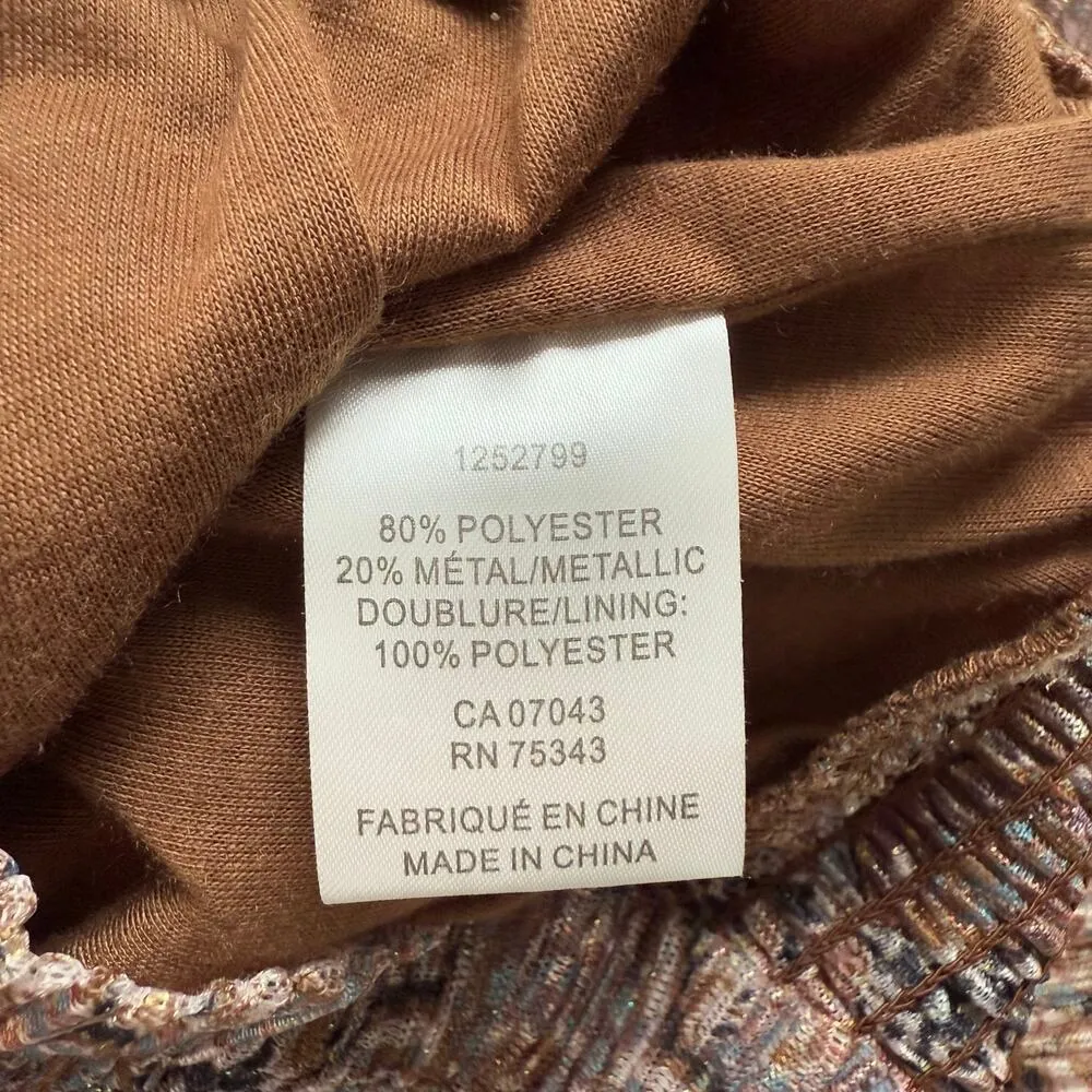 Joie Ruffled Crewneck Sheer Long Sleeve Blouse Smocked Waist Boho Floral Print L - Image 6