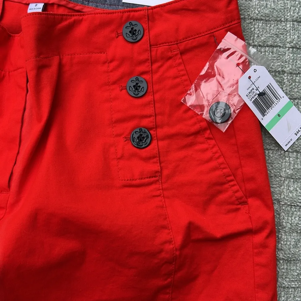 Nautica Orange High Waist Shorts - Image 6