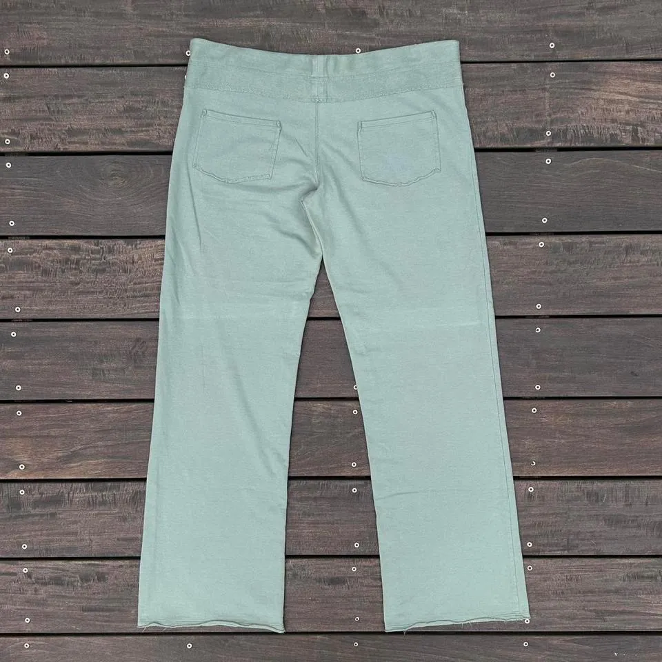 Barefoot Dreams  Light Green Low Rise Sweatpants w/ Elastic Drawstring Waist - Image 6