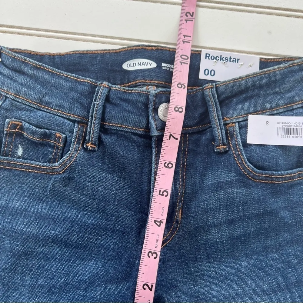 Rockstar Super-Skinny Distressed Jeans Size 00 New with tags - Image 13