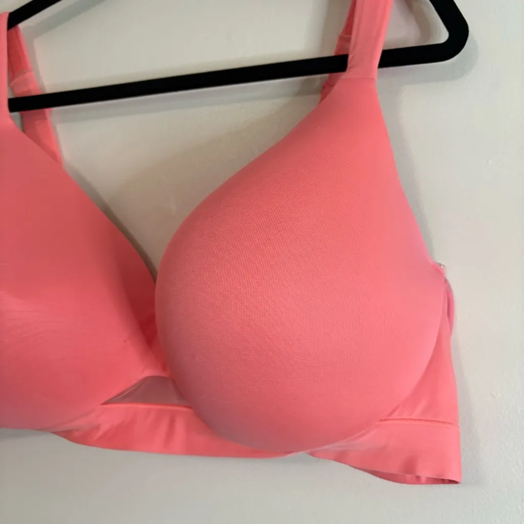 Cacique Lightly Lined Full Coverage Bra‎ 44D Coral Pink Comfort Stretch - Image 2