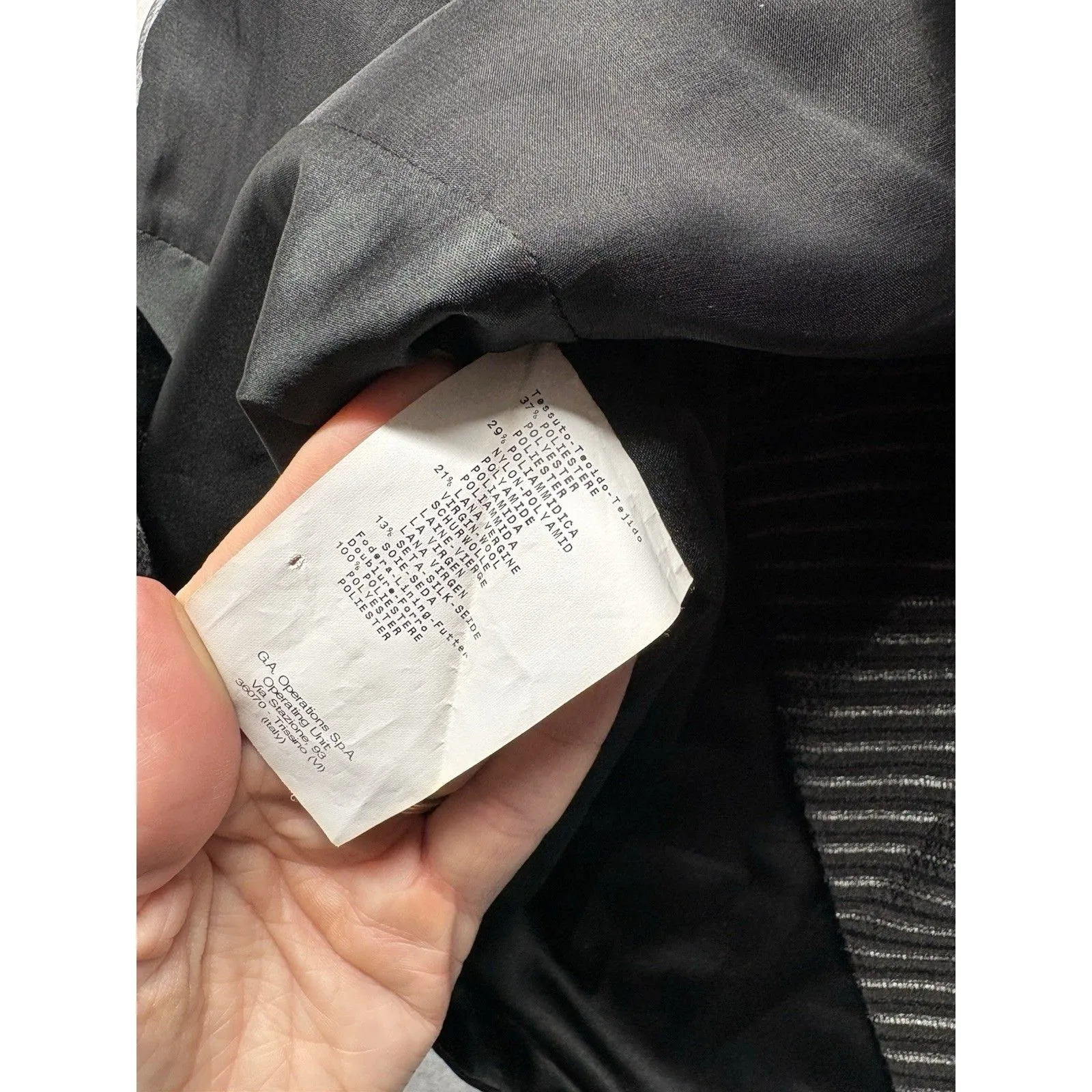 Armani Collezioni Single Button Blazer Women Size 12 Virgin Wool Blend Office - Image 3