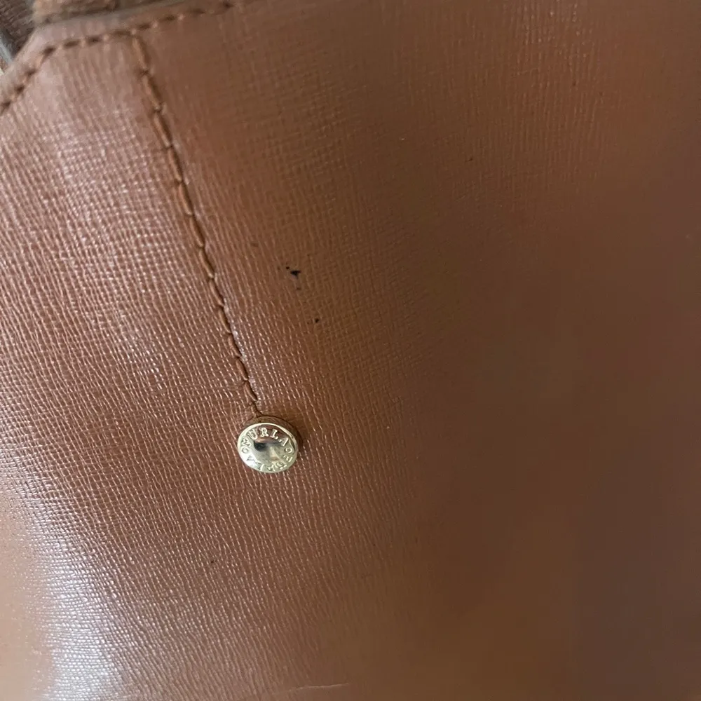 2 way bag brown leather preloved crossbody purse large tote - Image 3