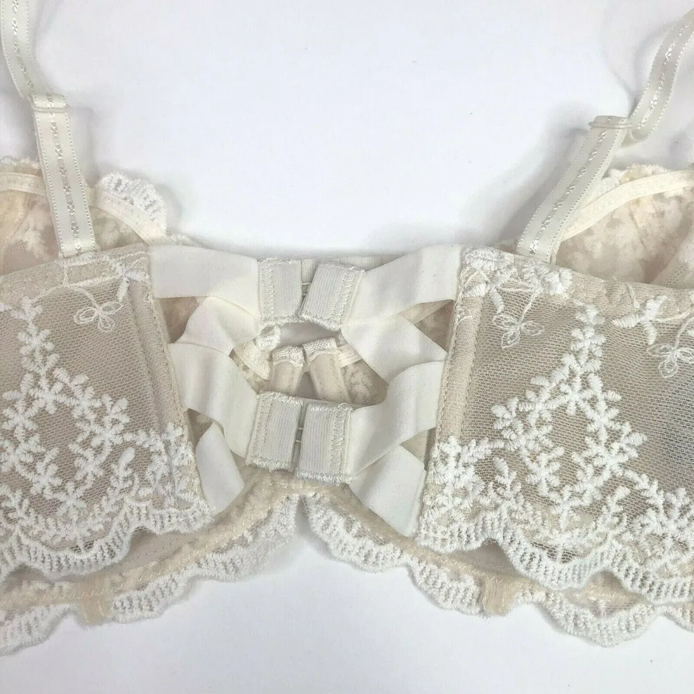 NEW Free People Daydreamer Lace Bra Underwire Nude Combo 32C OB500012 - Image 5
