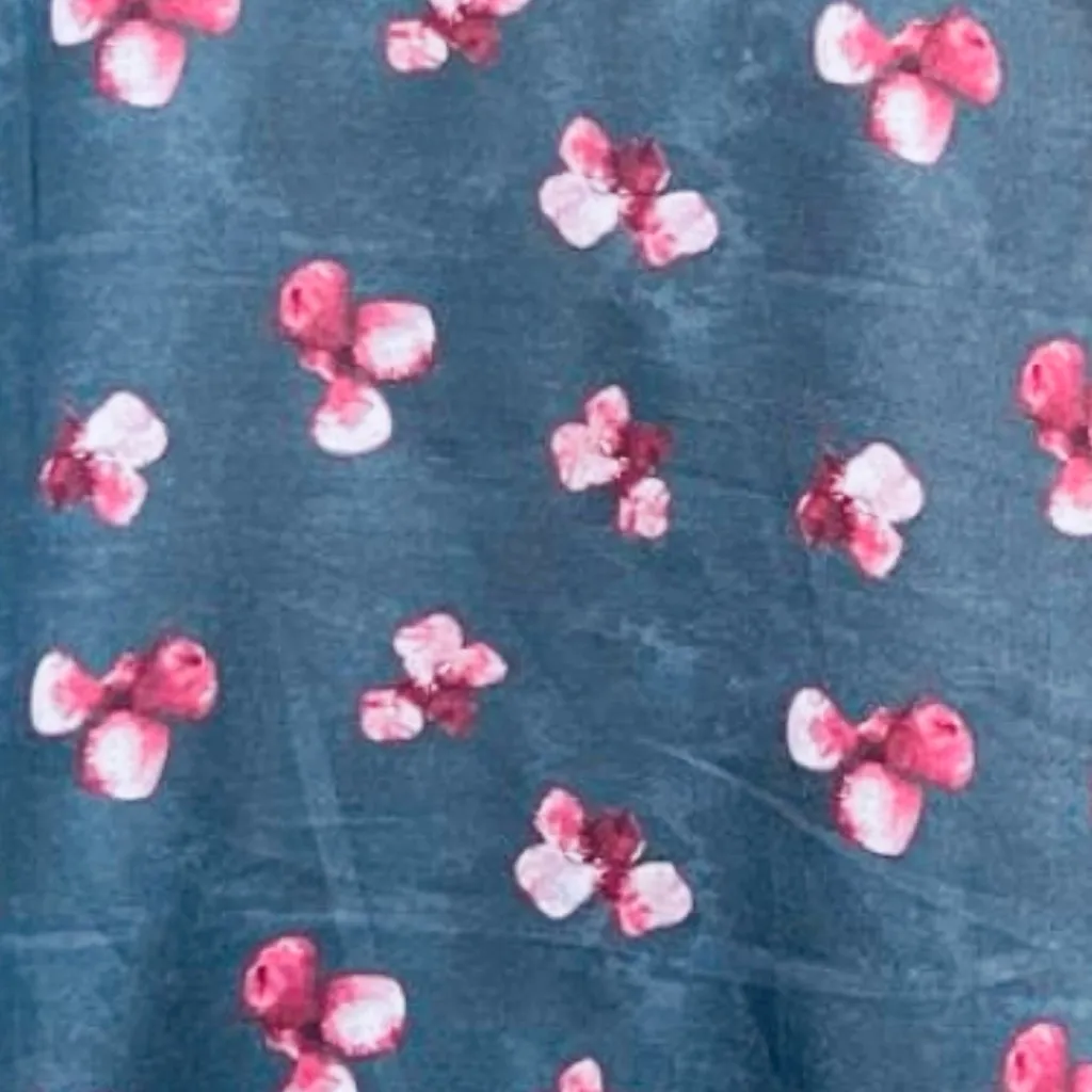 Emporio Armani Abstract Floral Satin Cotton Blend Shirt Size M Rare Print EUC - Image 5