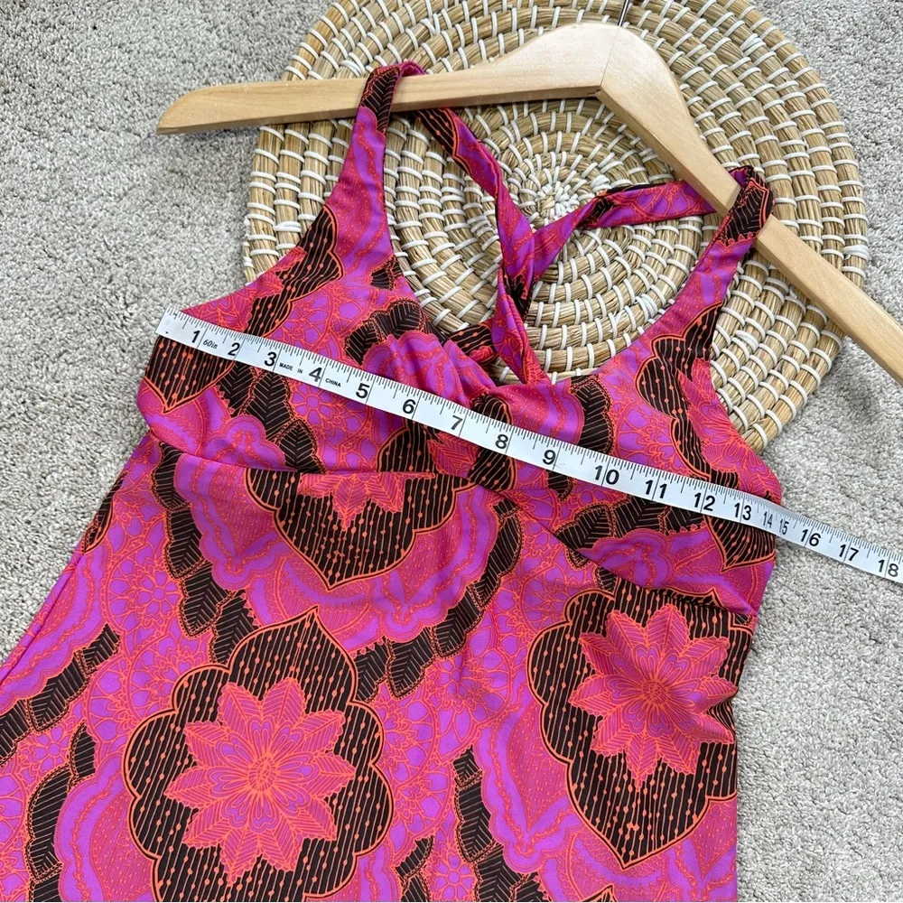 Prana Women’s Tankini Swim Top Babydoll Manori Pink Racerback in Multicolor M - Image 11