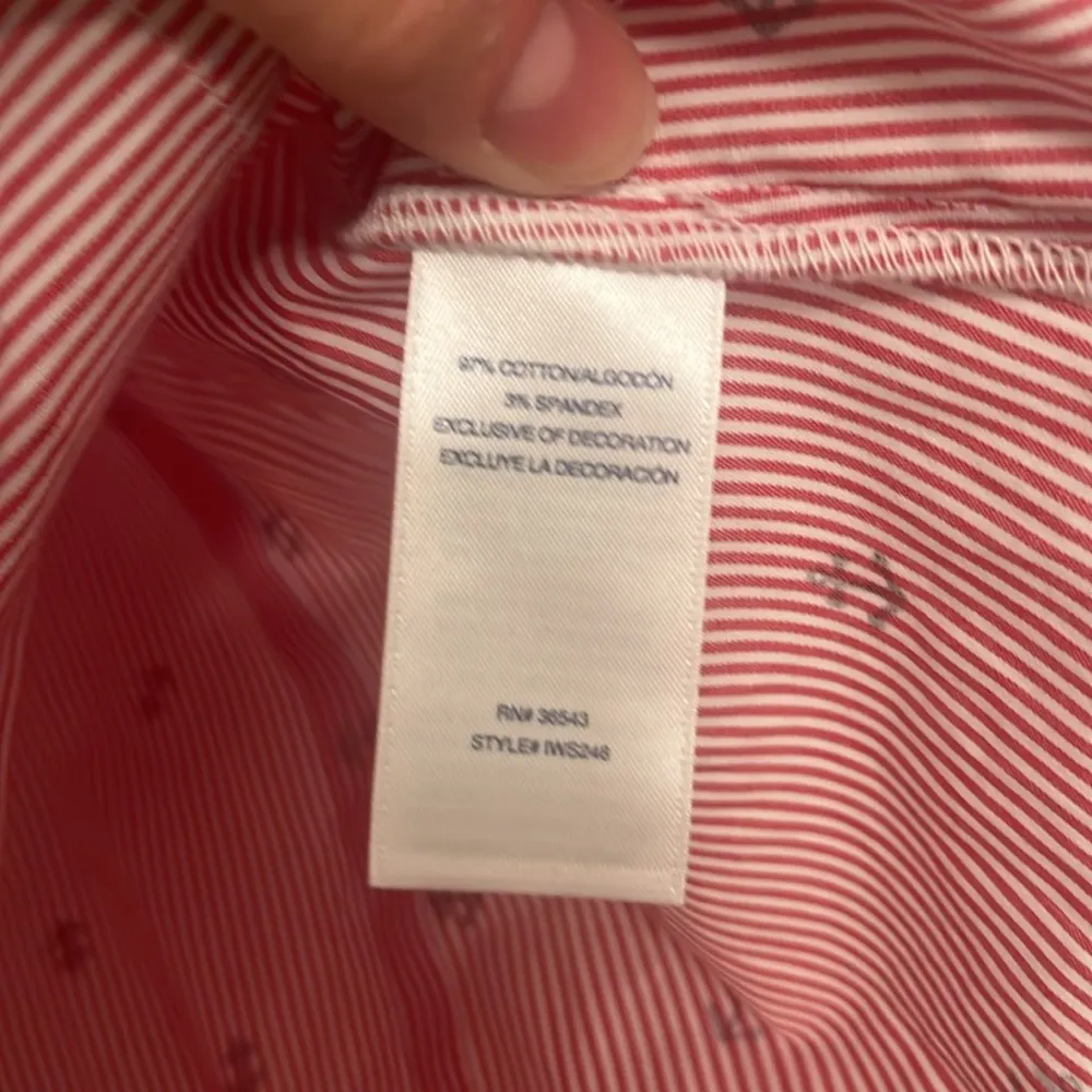 NWT IZOD Red White Blue Nautical Anchor Boating Button Down Shirt Size Large - Image 10