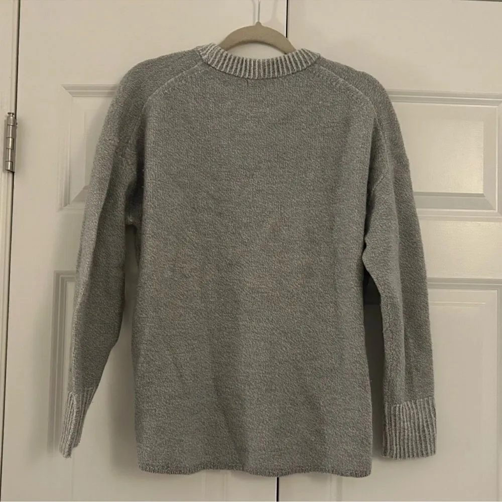 allbirds  boiled merino wool pullover sweater in natural grey, size medium - Image 10