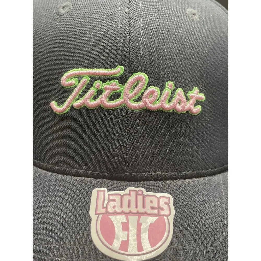 New  Golf Hat Women's Black Pink Ladies Fit Adjustable One Size‎ - Image 3
