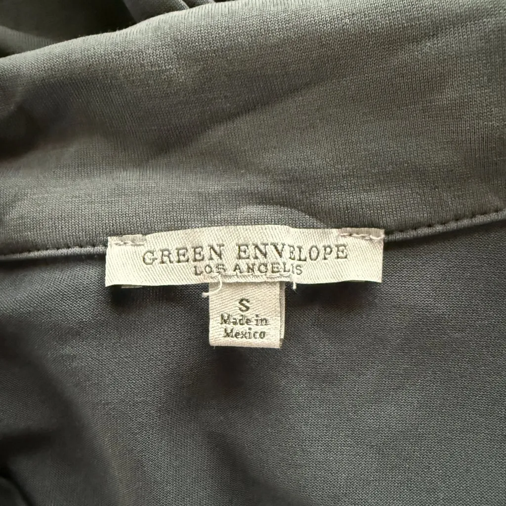 Green Envelope long sleeve collared soft button down green shirt size small - Image 7