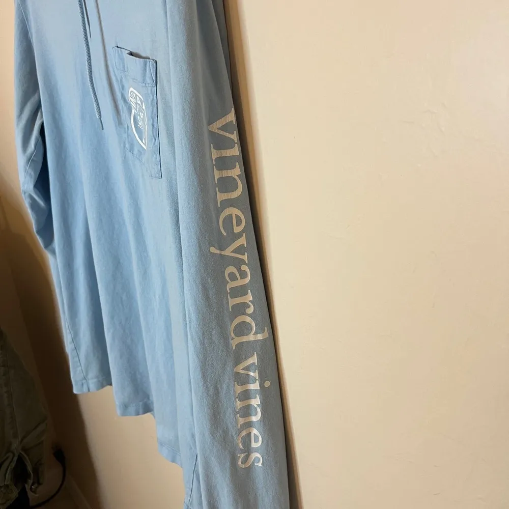 Vineyard Vines Shep & Ian Women's Blue Hoodie 100% Cotton Size S - Image 4