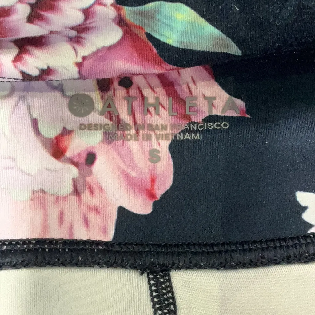 Athleta Size S Run Free Garden Party Floral 7/8 Ankle Tights Yoga Leggings - Image 5