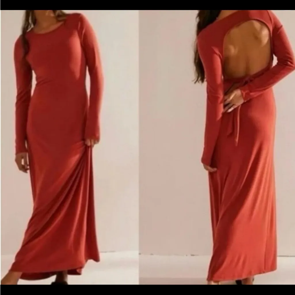 Free People Beach Aubre Open-Back Essential Maxi Dress. Size Small - Image 2