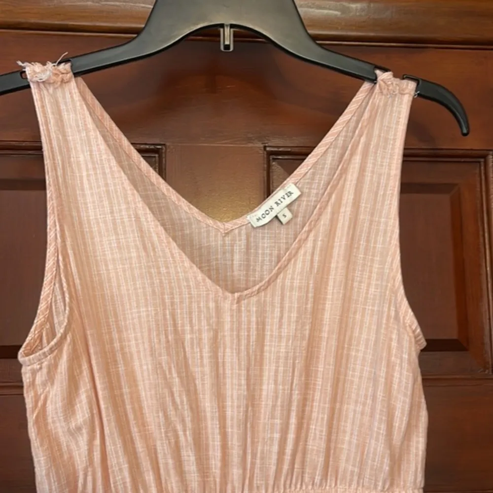 Moon River tiered midi dress built in slip - Image 2