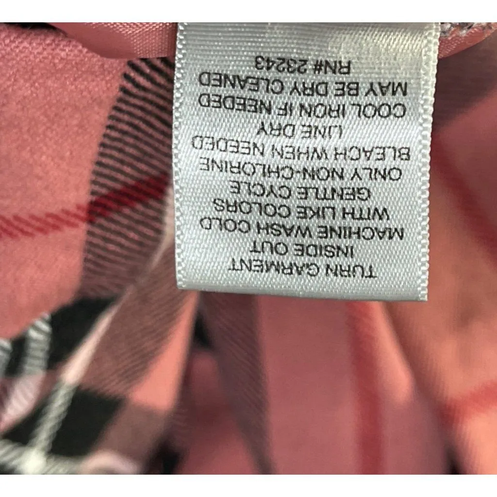 New York & Company Pixie Pant Pink Black Plaid Size 8 Stretch Cropped - Image 6