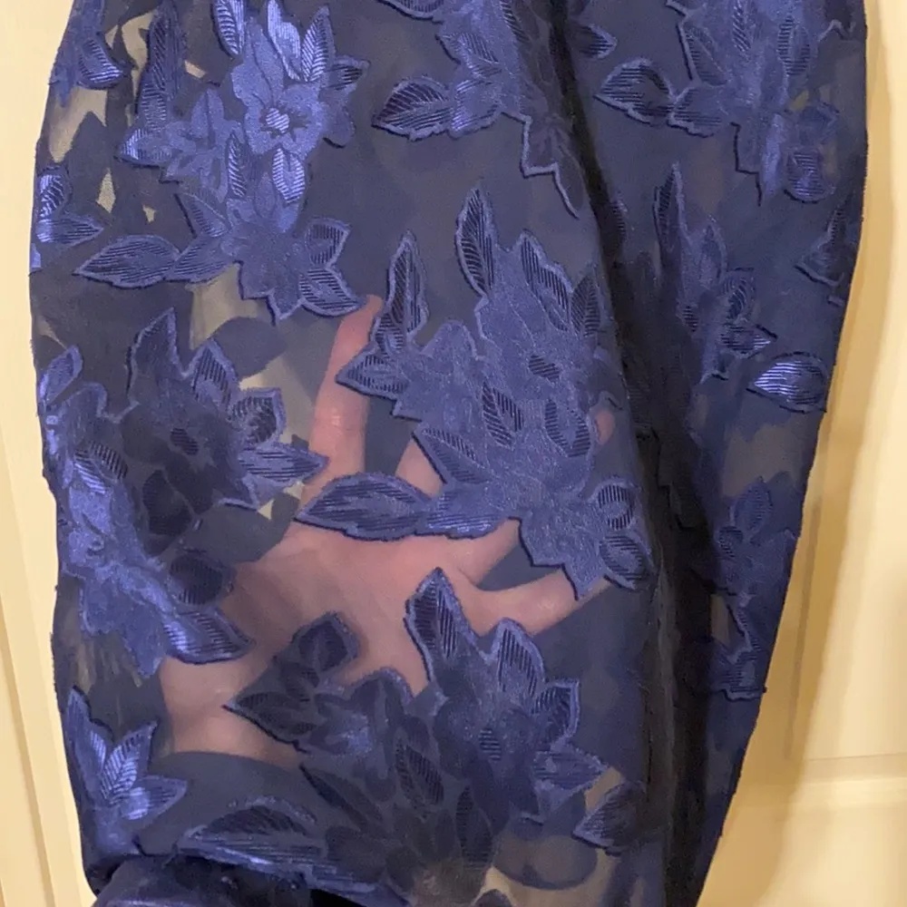 Vintage Angelique sheer floral silky nightgown Size L - Image 4