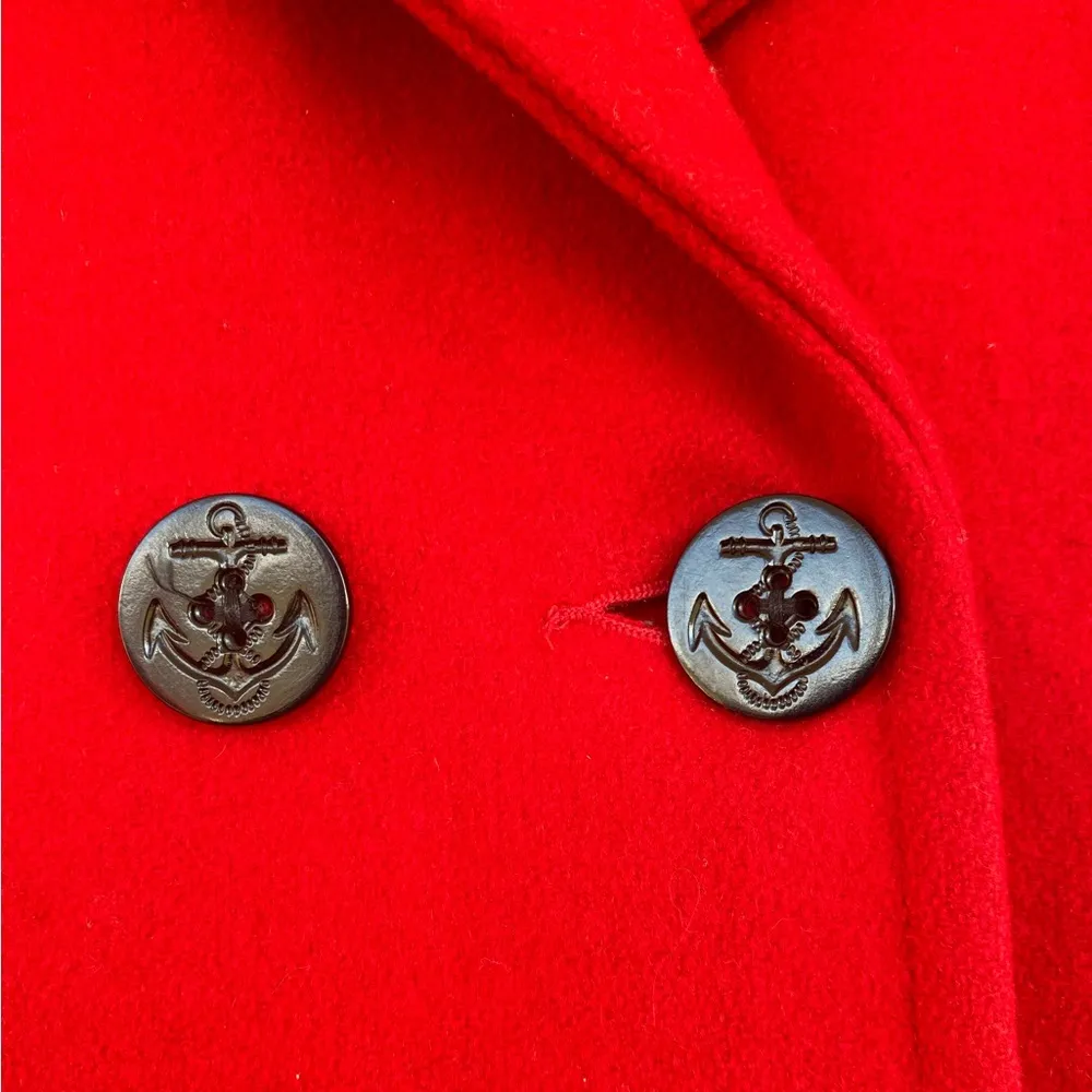 Gorgeous Vintage Land’s End Wool Double Breasted Pea Coat - Image 4