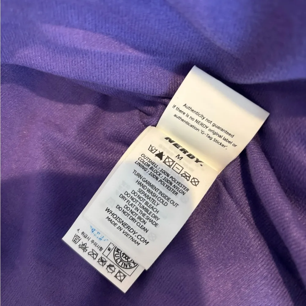 Nerdy Basic Logo Fleece Jacket in Purple and White Size M - Image 9