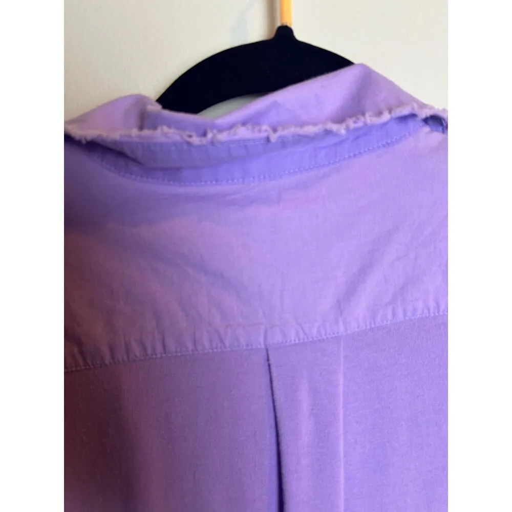 DKNY Purple Pastel Lavender button down collar Womens Size Medium - Image 6
