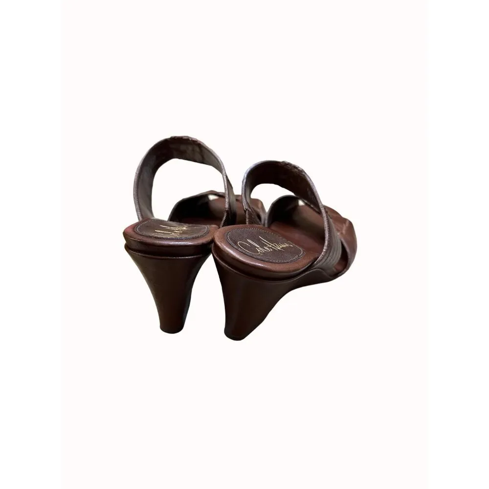 Cole Haan women’s brown leather wedge heels size 7.5B SKU 5415 - Image 5