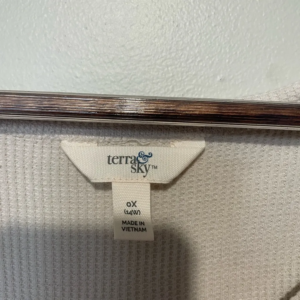 Cream Waffle Long Sleeve - Image 2