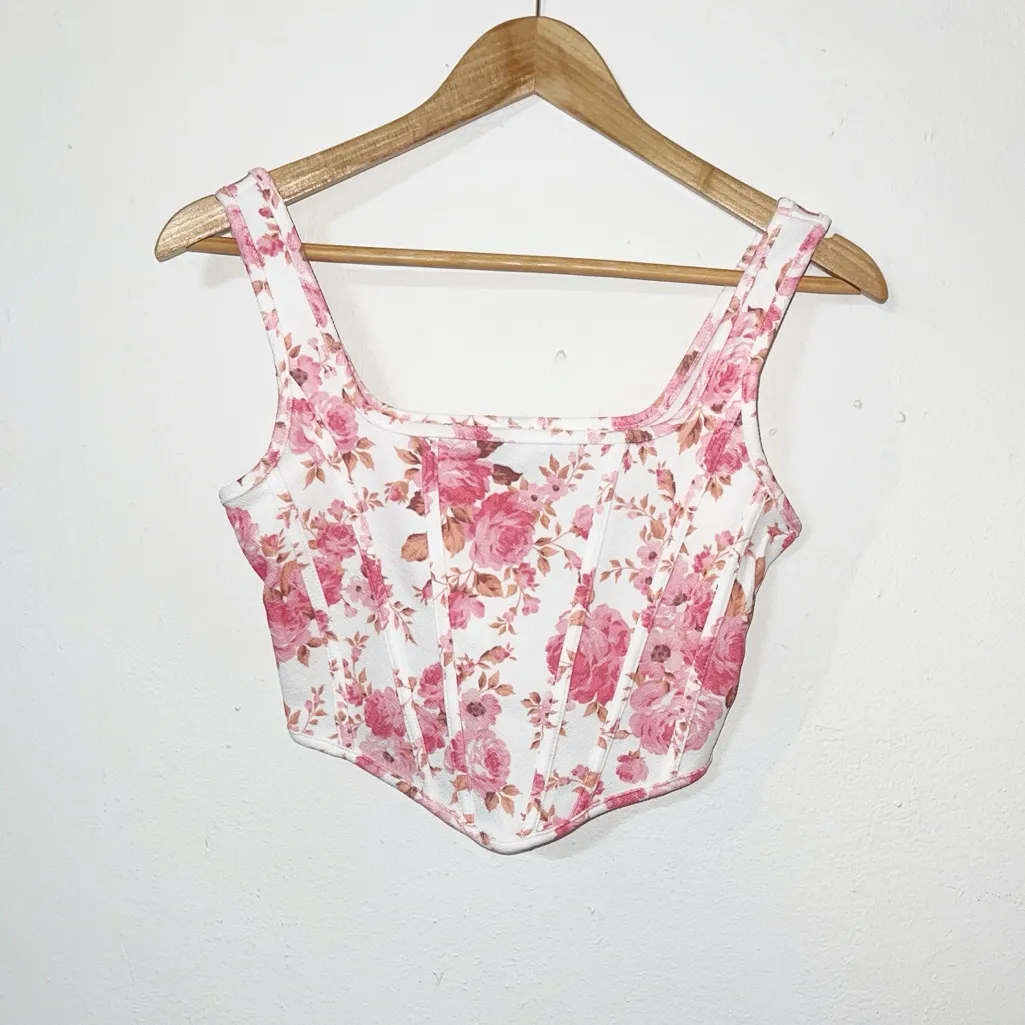 Shein floral corset style crop tank top bundle - Image 3