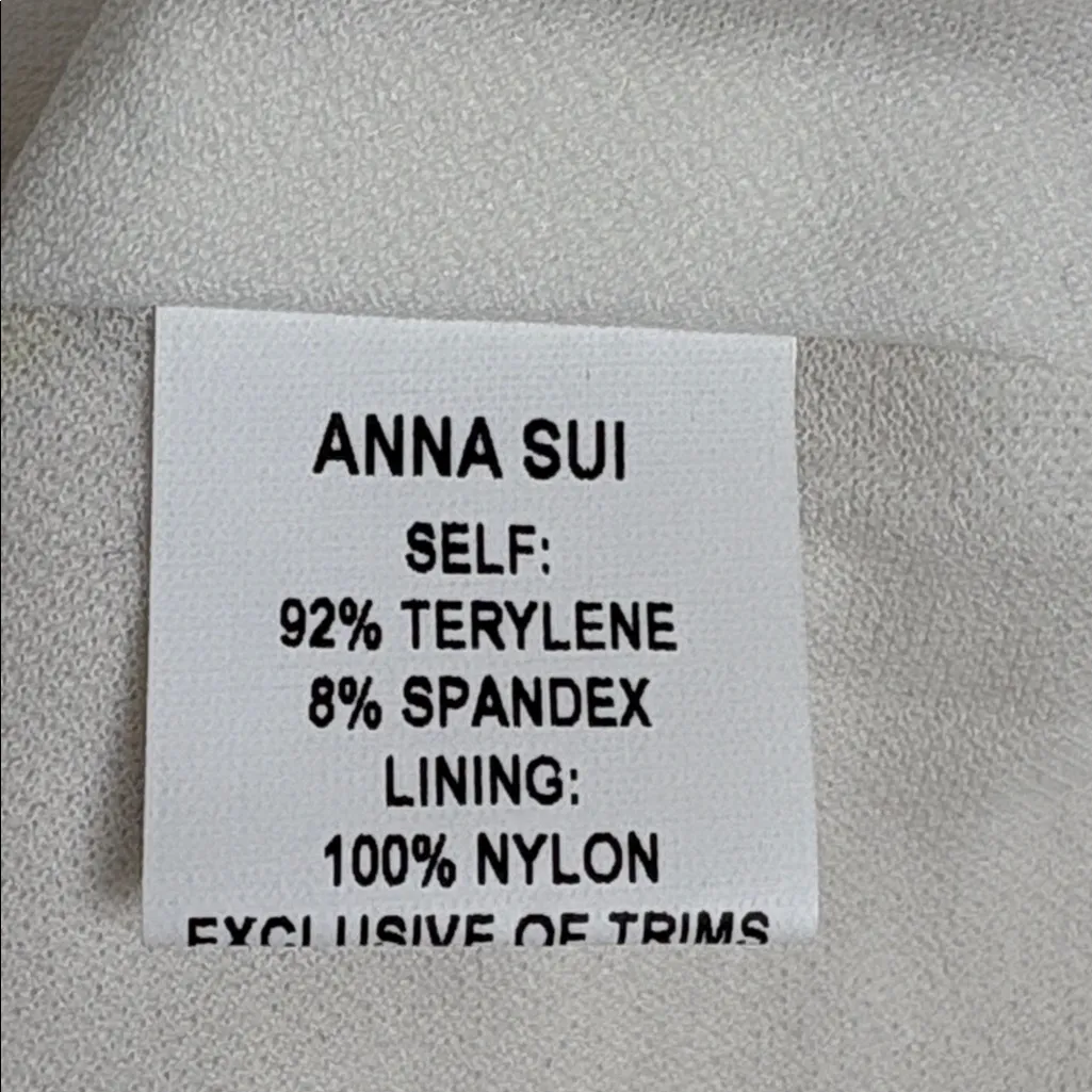 ANNA SUI Silver Iggy Faux Leather Mini Dress Tie Back Cutout Shiny Metallic Sz 4 - Image 12