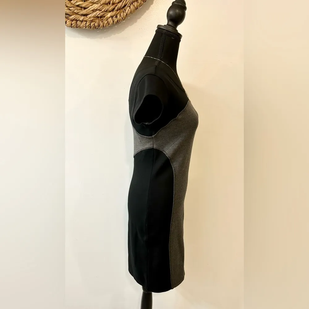 Black and Gray Illusion Colorblock Dress Size XS - Image 6