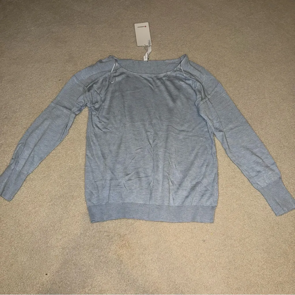 NWT Lululemon Athletica Full Extension Sweater in Heathered Starlight Size 10 - Image 5