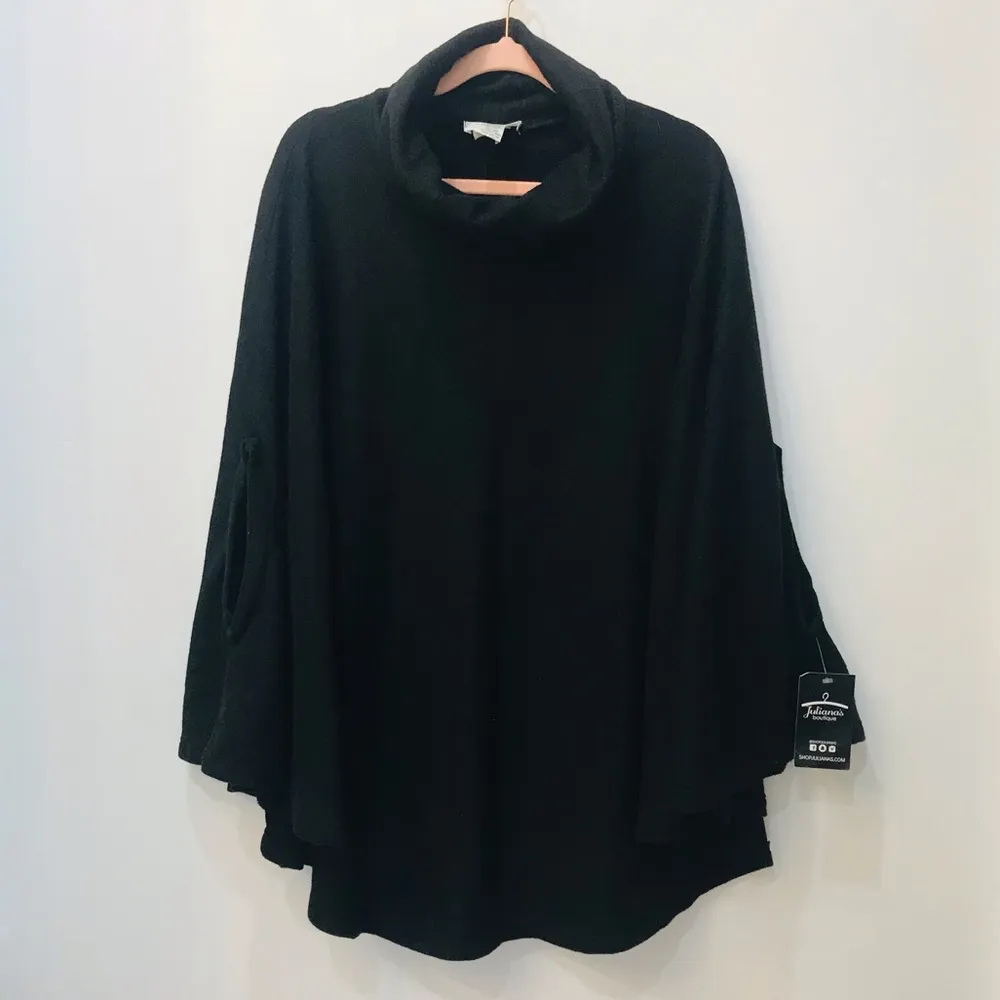 NWT Cherish Boutique Black Poncho sz Medium - Image 48