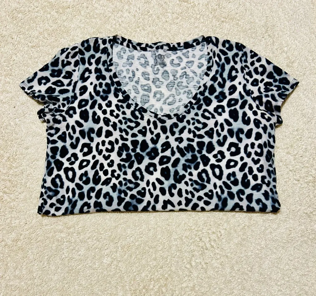 Victoria's Secret Black Cheetah Tee - Image 2